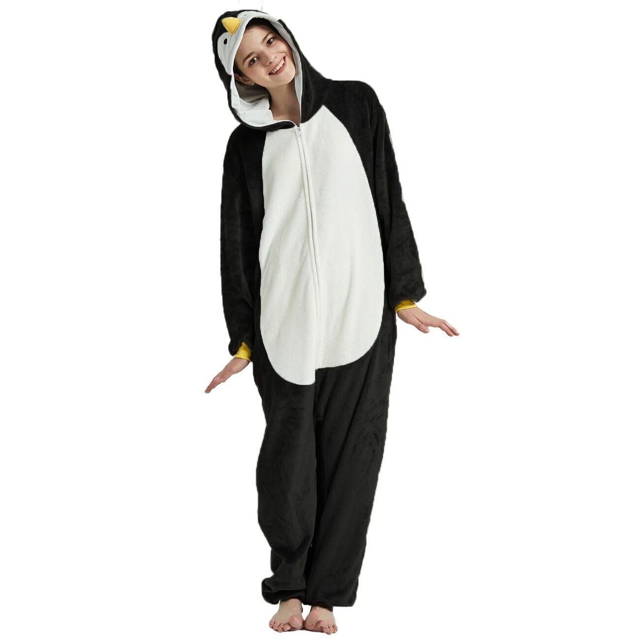 5004 Penguin Onesie Adult Animal Costume Pajamas One Piece Sleepwear